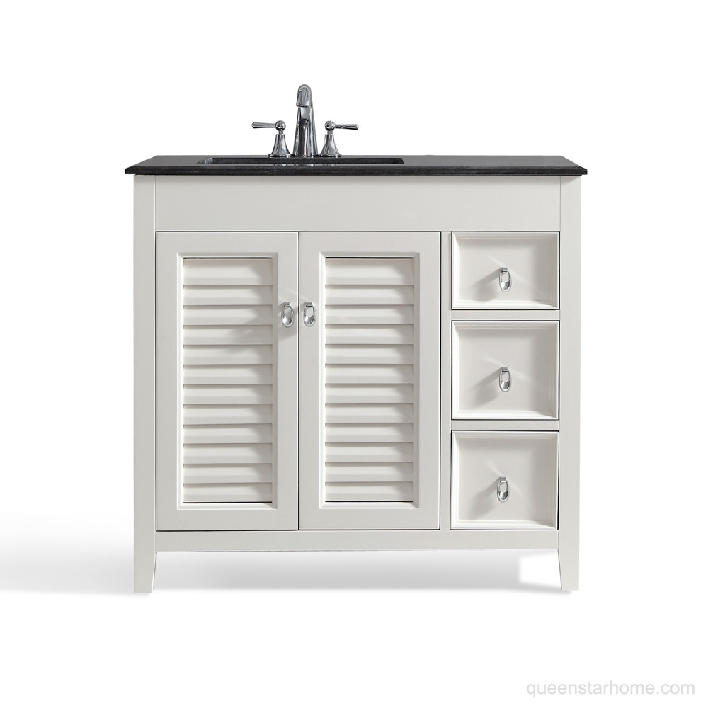 QS-AD05 36”L White bathroom vanity cabinet